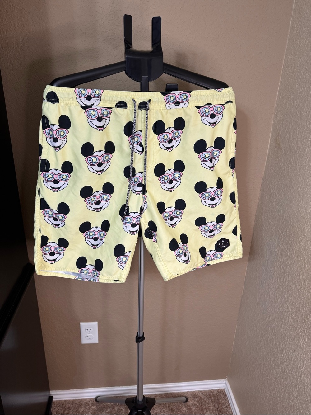 Neff Yellow Disney Print Swim Shorts